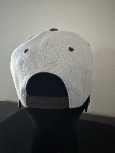 RETRO SAN DIEGO PADRES SWINGING FRIAR LOGO HEATHER GRAY BROWN ADULT SNAPBACK HAT - Picture 4 of 6