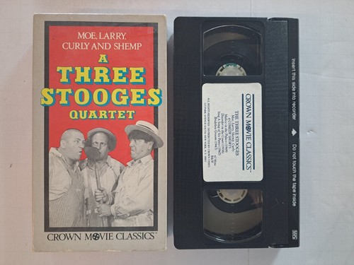 A Three Stooges Quartet VHS Comedy Classic Crown Movie Classics - Imagen 2 de 3