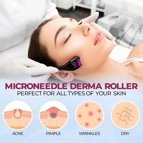 DERMA SKIN ROLLER 540 TITANIUM MICRO NEEDLE HAIR REGENERATION HAIR&BEARD GROWTH - Picture 7 of 19