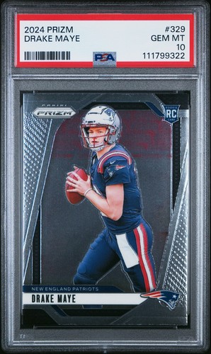 2024 Panini Prizm Drake Maye 329 PSA 10 RC,Rookie