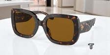 TORY BURCH TY7179U 172883 Dk Tort Solid Brown Polarized 54 Women's Sunglasses