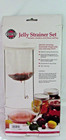 Norpro 614 Jelly Strainer Stand Set, White & Silver Stainless Steel and Bag