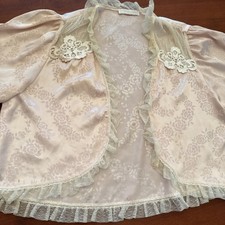 Vintage Me 2 by Miss Elaine Pink Satin And Lace Bed Jacket USA Made Size Small