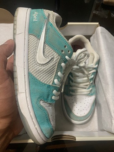 Nike SB Dunk Low April Skateboards Turbo Size 2y - Picture 1 of 8
