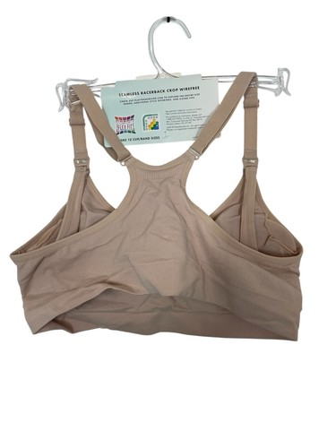 Playtex Womens Nursing Bra Seamless Racerback Wirefree Soft Nude Size Large NWT - Picture 6 of 6
