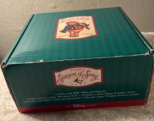 Vintage 1997 Pooh's Disney Store Cookies And Milk for Santa Plate And Mug Disney - Bild 8 von 10