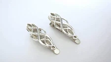 2 extra tiny small silver metal celtic infinity knot hair clip for  fine thin