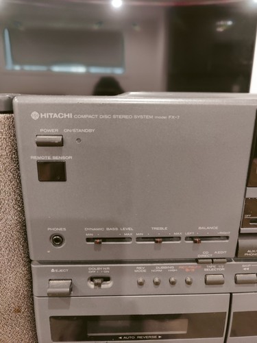 VTG Hitachi FX-7 Compact Disc Stereo System 1991 Tested & Working W/ Speaker - Picture 2 of 10
