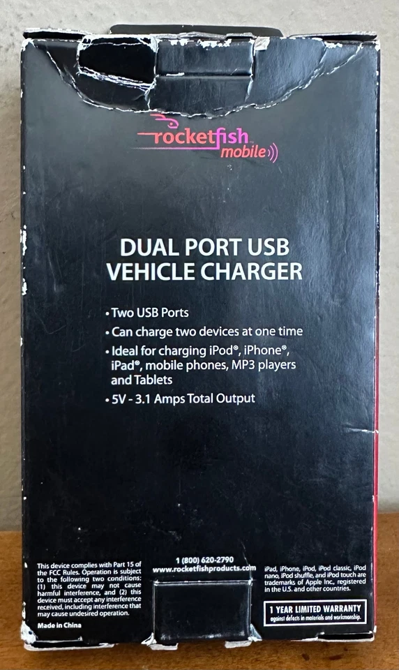 Rocketfish Mobile Dual Port USB Vehicle Cigarette Power Charger — 第 2/2 张图片