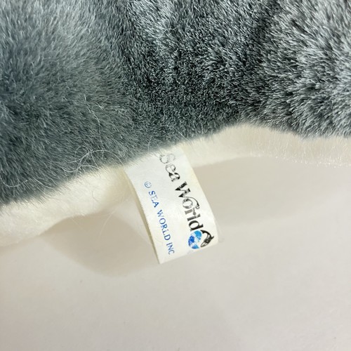 Peluche delfino grigio Sea World 18" oceano peluche morbido oceano RARO - Foto 4 di 7