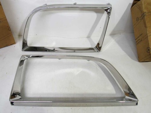 95-99 Mercedes W140 S500 Headlight Trim Surround Bezel Chrome L & R NEW NLA - Bild 2 von 12