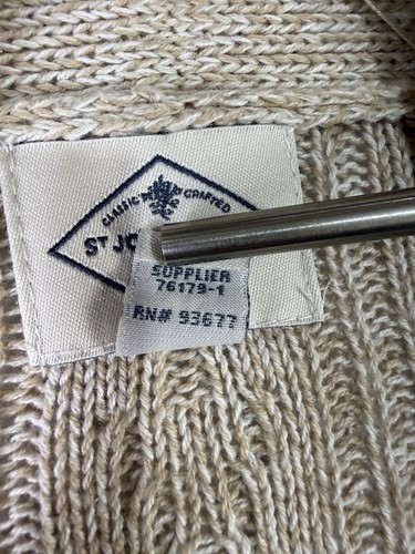 Women's Long Sleeve Cardigan Sweater Tan Size PL St Johns Bay Excellent - Picture 3 of 13