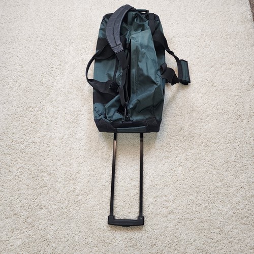 VINTAGE LL Bean Rolling Extended Arm Travel Duffle Bag Luggage 24” Black/Green - Picture 21 of 24