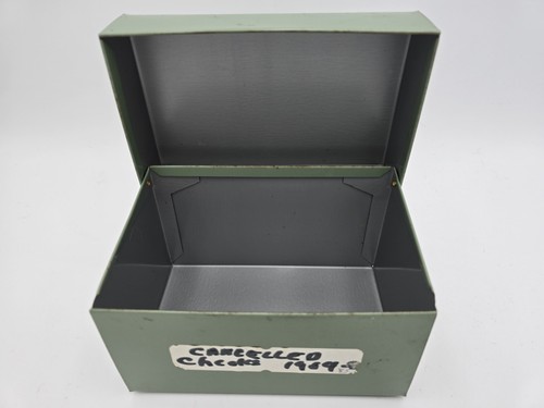 Caja de recetas de tarjetas índice de metal vintage verde para tarjetas de 4"X6" VER TODAS LAS FOTOS - Imagen 9 de 16