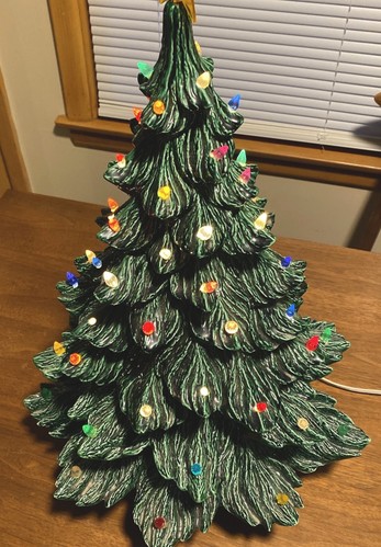 Vintage Keramik Weihnachtsbaum 24" beleuchtet / Stern - Howell Form 1979 komplett - Bild 4 von 19