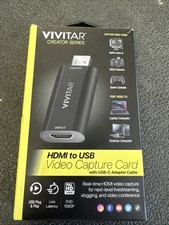Vivitar VIVRW7310 Creator Series HDMI to USB Capture Card with Real-time HDMI