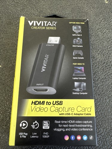 Vivitar VIVRW7310 Creator Series HDMI to USB Capture Card with Real-time HDMI - Picture 1 of 1