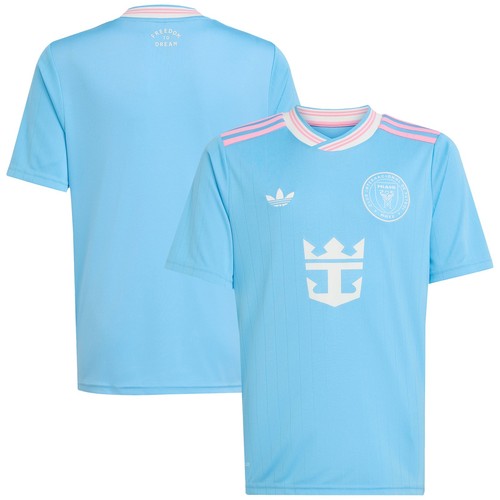 Youth adidas Originals Blue Inter Miami CF 2025 Third Replica Jersey - 第 1/3 張圖片