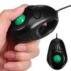 Tragbarer Finger Handheld 4D USB Powered Mini Trackball (schwarz)