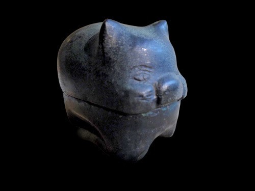 Antike chinesische Schmuckschatulle Bronze Schwein - Bild 1 von 11