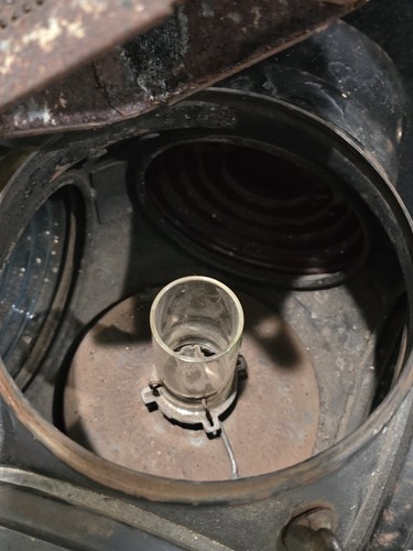 Lampada Segnale Ferroviaria Adlake Non Sudata -con Scudi Pettine Miele Extra Rara - Foto 8 di 14