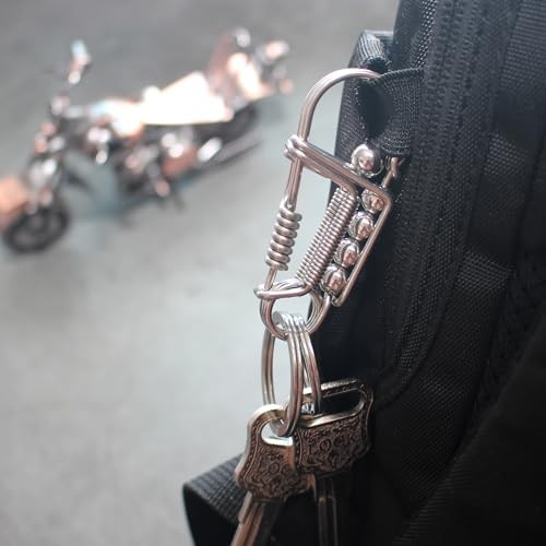 Süßer Karabiner Clip, Schlüsselanhänger Zubehör Ästhetik, Edelstahl Silber - Bild 5 von 6