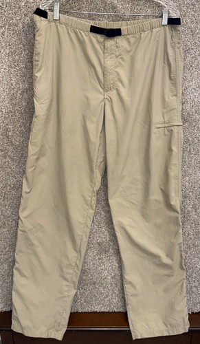 Patagonia Mens Medium Lightweight Nylon Belted Hiking Pants Khaki Beige 55023
