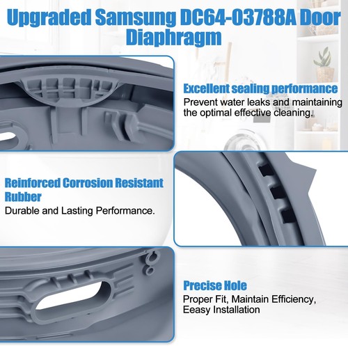 Upgraded DC64-03788A Washer Door Boot Seal Compatible with Samsung Front Load... - Picture 2 of 7