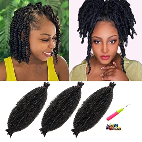 10 Zoll Flechthaar Marley Haar für Faux Locs gehäkelt 10 Zoll (3er Pack) 1B# - Bild 2 von 7