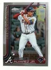 2025 Topps Chrome #75 Nacho Alvarez Jr. Atlanta Braves RC Baseball Rookie Card