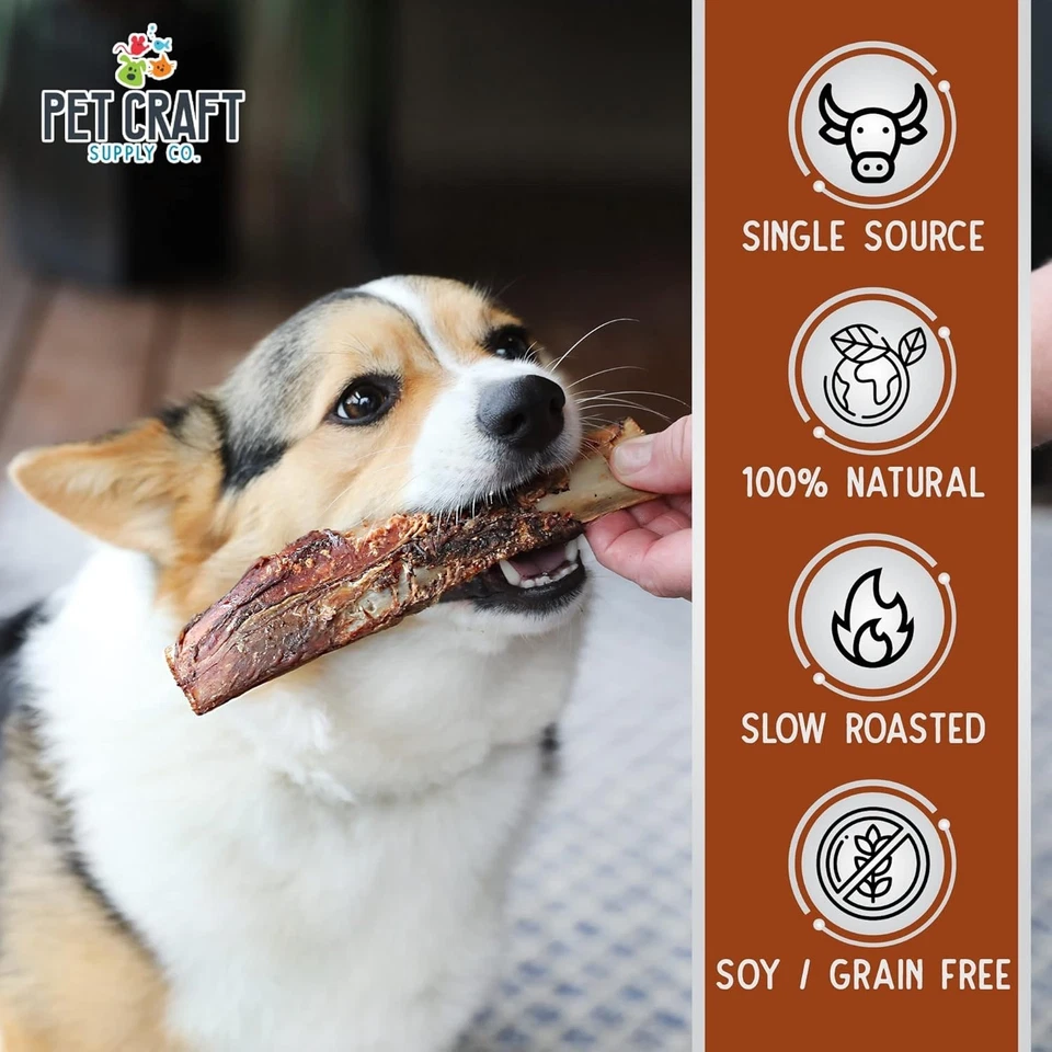 Golosinas masticables para perros con huesos de costillas de búfalo saludables totalmente naturales para masticadores agresivos Lo Foto 2 de 4
