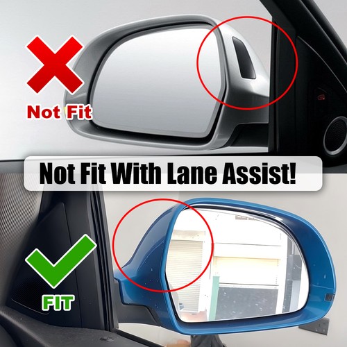 For Audi A4/S4 2010-2015 2pcs Carbon Style Side Mirror Covers NO Lane Assist - Picture 2 of 9