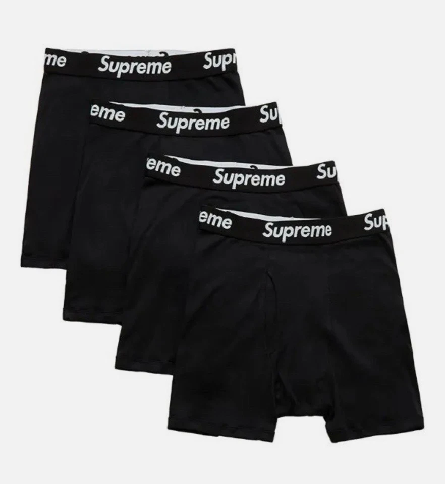 Calzoncillos boxer Supreme x Hanes (paquete de 4) talla XL - negros envío rápido gratuito Foto 2 de 2