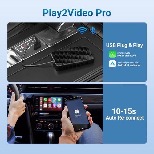 Otto All-in-1 Ai Box Adattatore Auto Wireless CarPlay/Android Integrato Youtube TK - Foto 7 di 8