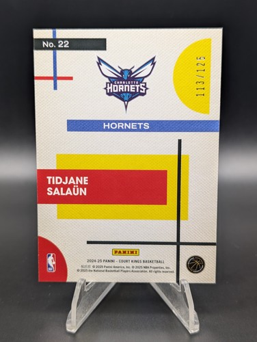 Tidjane Salaun 2024-25 Panini Court Kings Modern Strokes /125 RC #22 - Picture 2 of 2