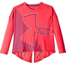 NWT Under Armour Girls Hot Pink Heatgear Shirt sz YXL
