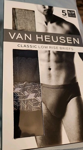Ropa interior Van Heusen calzoncillos tiro bajo S 28-30 paquete de 5 multicolor gris y azul NUEVO - Imagen 4 de 8