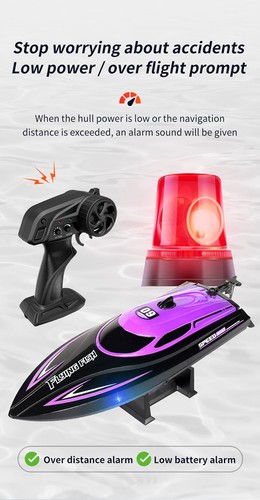 RC HJ812 High Speed Racing Boat 2.4G 10km/h-25km/h Remote Control Boat Toys - Picture 18 of 25