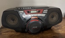 Sony CFD-G50 Portable Boombox CD Radio Cassette Player Woofer -Tested & Working!