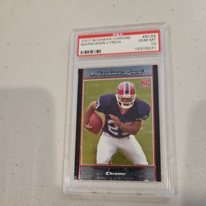2007 Bowman Chrome #BC66 Marshawn Lynch Rookie Card RC PSA 10 GEM MINT Base