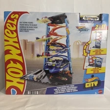 Hot Wheels City Transforming Race Tower 2 In 1 Raceway Track Set +1  Car NEW 🚗