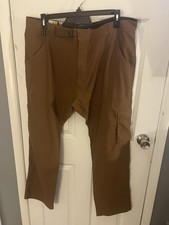 Prana Zion Slim Fit Pants II Stretch Sepia Brown Straight Leg 42/30