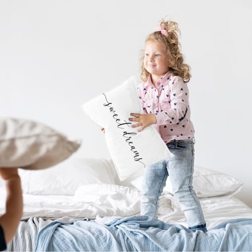 Sweet Dreams Kissenbezüge, Bett dekorative Kissen 20" x 12" (1er Pack) weiß - Bild 5 von 5