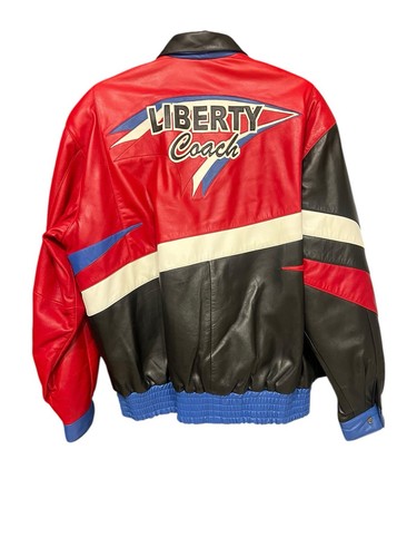 Rare Leather Jacket Liberty Coach Anniversary Viking Worldwide Custom Med - Picture 8 of 19