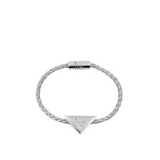 Prada Braided Triangle Logo Nappa Weave Leather Strap Chrome 1B350 145173353