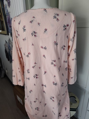 Adonna langes Nachthemd Damen Gr. Large weich kuschelig Fleece warm pflegeleicht - Bild 3 von 8