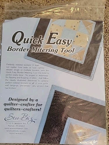 Sew Biz Quick Easy Rand Gehrungswerkzeug Neu im Paket