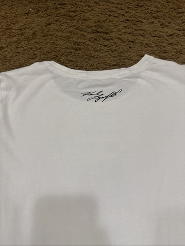 Camiseta Karl Lagerfeld W Pequeña BonJour Paris Blanca Diseñador Informal Básica - Imagen 7 de 8