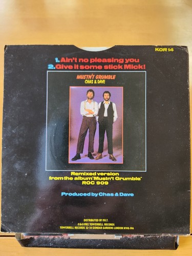 Chas & Dave "Ain't No Pleasing You" 1982 TOWERBELL UK 7" PS 45rpm - Bild 2 von 4