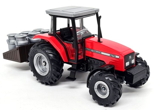Siku 1/32 Massey Ferguson 4270 + Transporter Box 2853 Scale Model Farm Tractor - Picture 1 of 7
